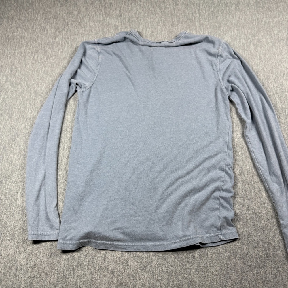 Lucky Brand Shirt Mens Small Blue Henley Long Sleeve Notch Neck Solid Soft - Picture 5 of 6